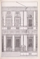 Elevation of Villa Chiericati, Vicenza, illustration from a facsimile copy of 
